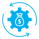 Money processes color filled icon