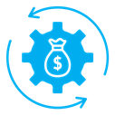 Money processes color filled icon