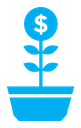 Money tree color filled icon