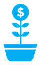 Money tree color filled icon