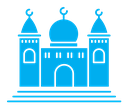 Mosque color filled icon