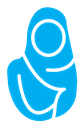 Muslim women color filled icon