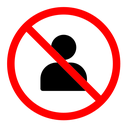 No account sign color filled icon