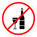 No wine sign color filled icon