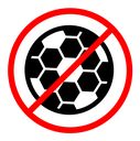 No ball game sign color filled icon