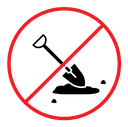No digging sign color filled icon