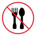 No eating sign color filled icon