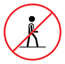 No entry sign color filled icon
