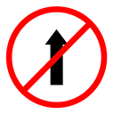 No entry sign color filled icon
