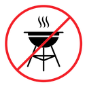 No grill sign color filled icon
