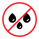 No leakage sign color filled icon