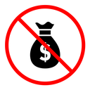 No money color filled icon