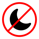 No moon color filled icon
