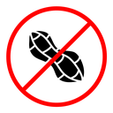 No peanut sign color filled icon