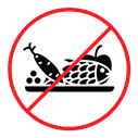 Picnics are prohibited sign color filled icon