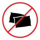 No pillow sign color filled icon