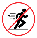No running sign color filled icon
