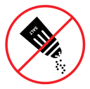 No salt sign color filled icon