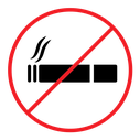 No smoking cigarette sign color filled icon