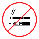 No smoking including electronic cigarettes sign color filled icon