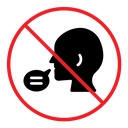 No talking sign color filled icon