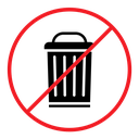 No trash color filled icon