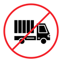 No truck sign color filled icon