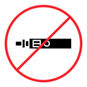 No vaping color filled icon