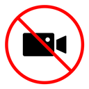 No video recording sign color filled icon