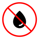 No Water drop sign color filled icon