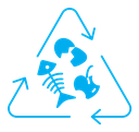 Organic waste color filled icon