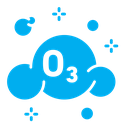 Ozonation color filled icon