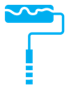 Paint roller color filled icon
