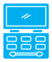 Palette with eyelash shadows color filled icon