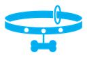Pet collar color filled icon