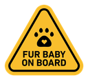 Fur baby on board sign color filled icon