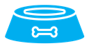 Pets bowl color filled icon
