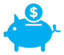 Piggy bank color filled icon
