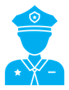 Police color filled icon