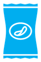 Potato chips color filled icon