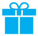 Present gift box color filled icon