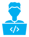 Programmer color filled icon