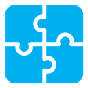 Puzzle color filled icon