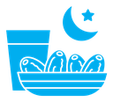 Ramadan iftar color filled icon