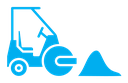 Road construction sign color filled icon