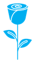 Rose color filled icon