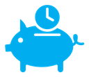 Save time color filled icon