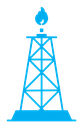 Shale gas rig color filled icon