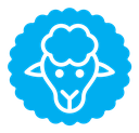 Sheep color filled icon