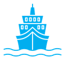 Ship color filled icon